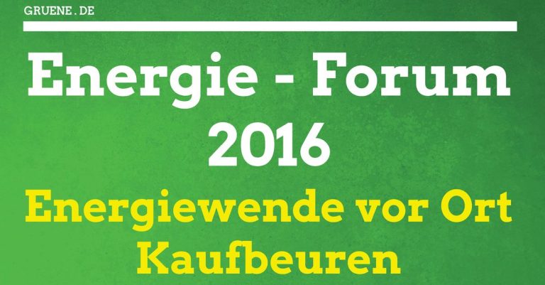 17.04.2016: Einladung zum Energie-Forum in Kaufbeuren.