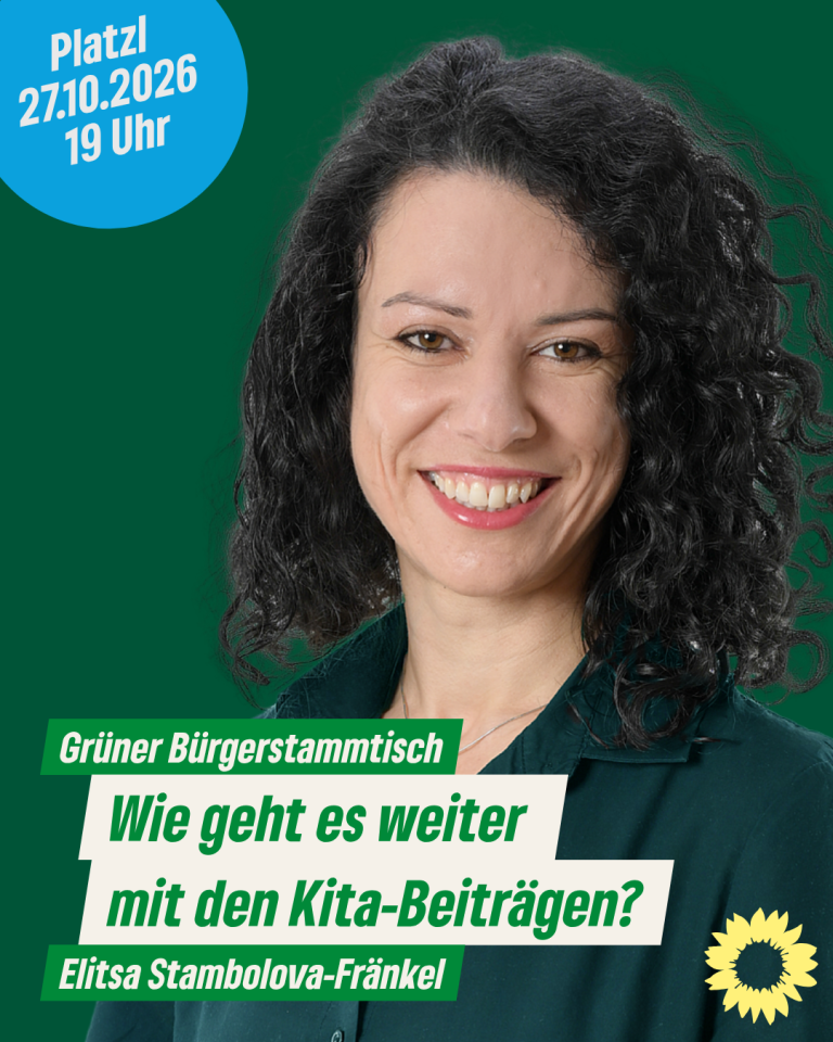 Grüner Bürgerstammtisch: Wie geht es weiter mit den Kita-Beiträgen?