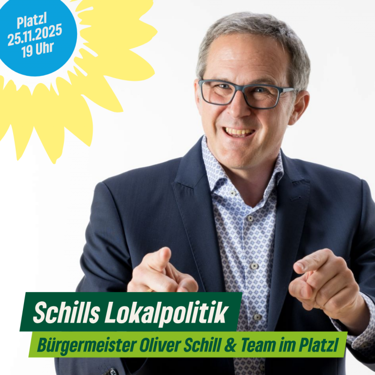 Grüner Bürger-Stammtisch mit Bürgermeister Oliver Schill: „Schills LOKALpolitik“