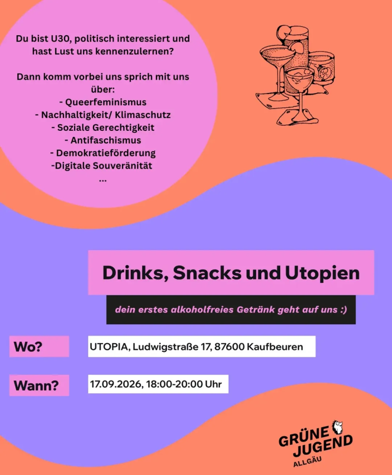Drinks, Snacks und Utopien – Triff die Grüne Jugend im Utopia