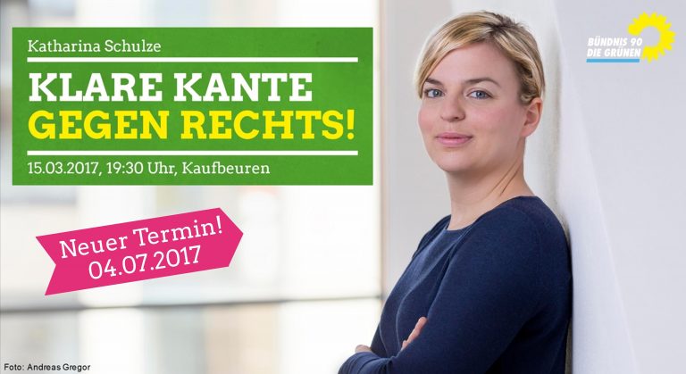 Neuer Termin für Katharina Schulze.