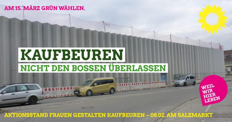Frauen gestalten Kaufbeuren: Aktionsstand in der Fußgängerzone am Samstag