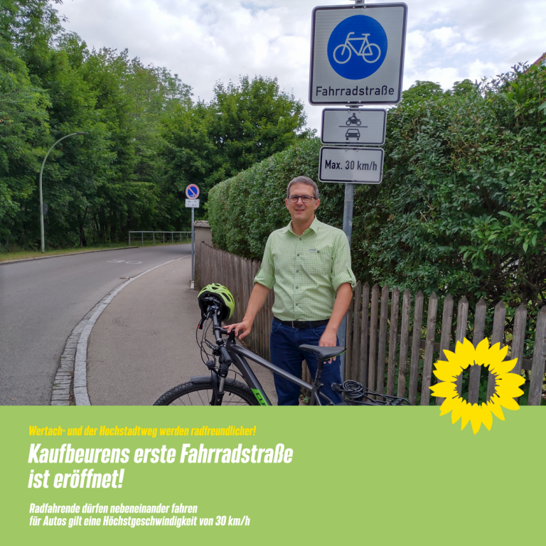 Kaufbeurens erste Fahrradstraße ist in Betrieb!