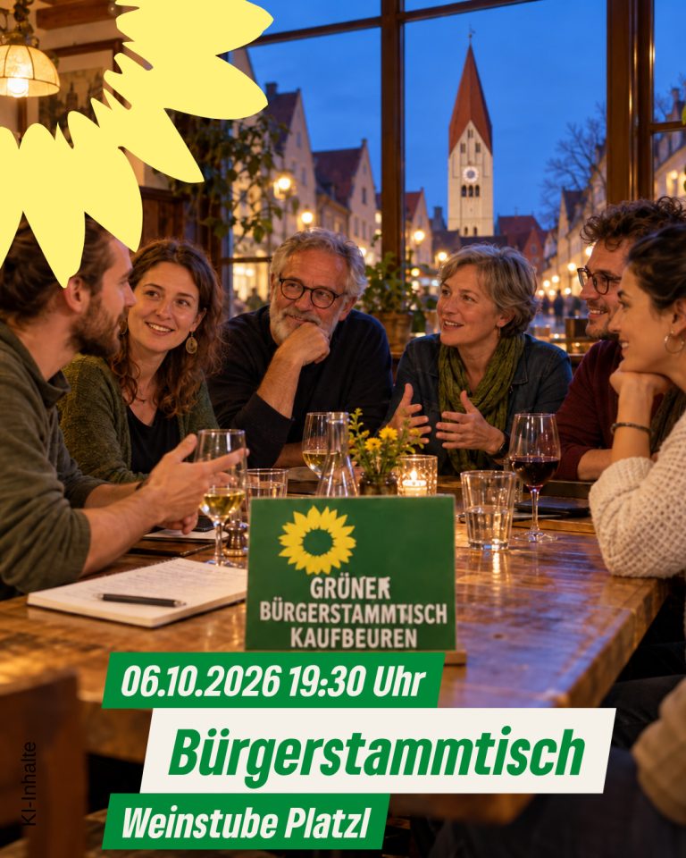 Grüner Bürgerstammtisch: Gemeinsam über Kaufbeuren ins Gespräch kommen