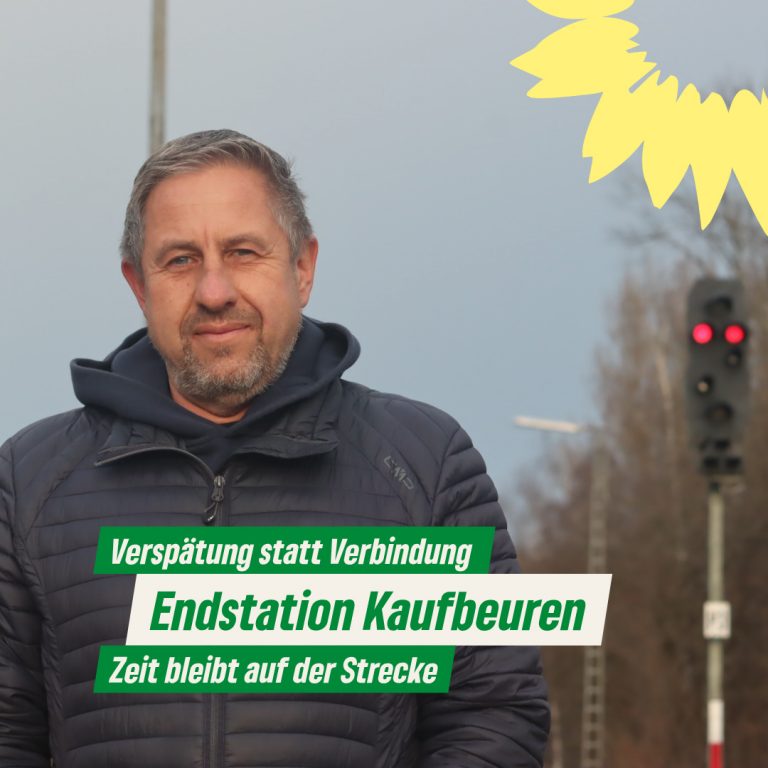 Grüne kritisieren mangelhafte Bahn-Infrastruktur: „Allgäu bleibt buchstäblich auf der Strecke – Endstation Kaufbeuren“